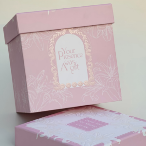 Elegant Dusty Pink Floral Arch Gift Box Set