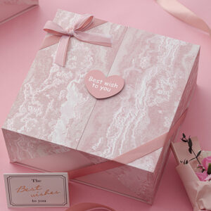 Elegant Double-Door Marble Gift Box (beauty product set box)