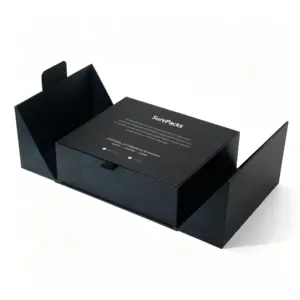 High end black gift box with matt finishing