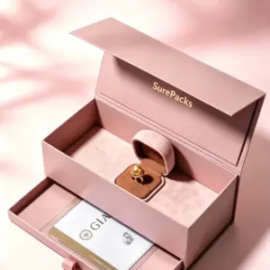 Two-Tier Blush Pink Magnetic & Drawer Keepsake Box
