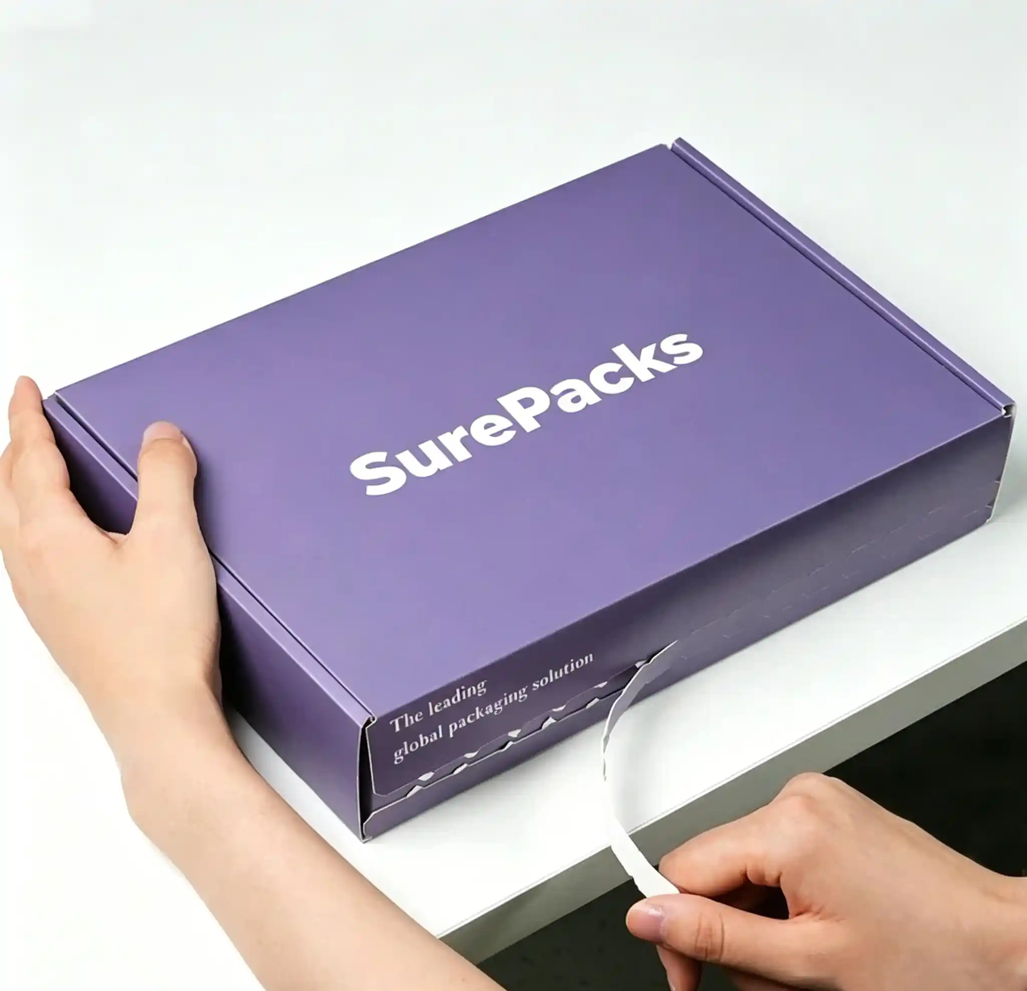Vibrant Purple Corrugated Tuck-Top Mailer Box - Image 2