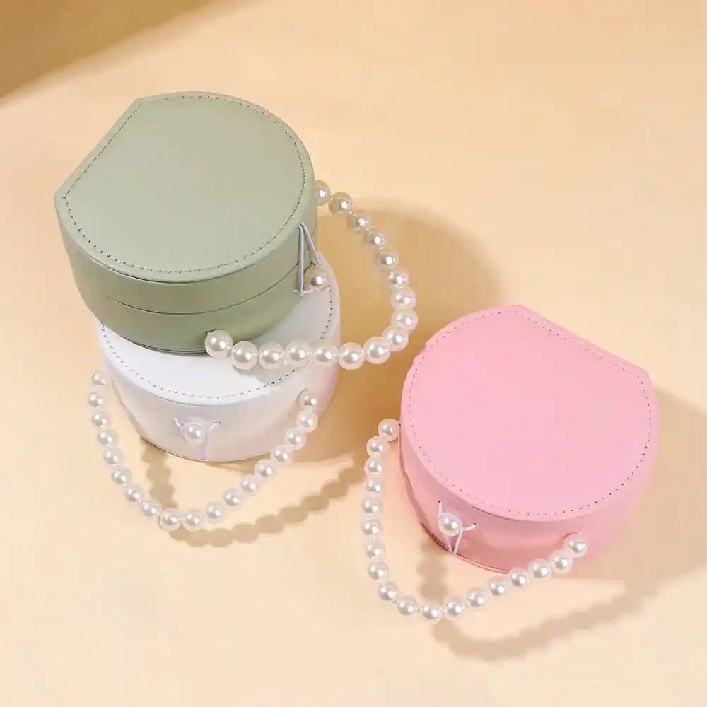 Pearl-Handle Mini Travel Jewelry Case - Image 6