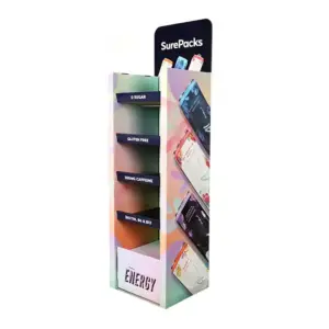 Premium Slimline Multi-Tier Beverage Floor Display Stand