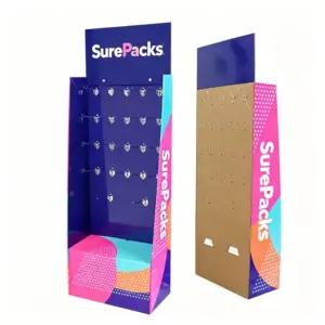 Heavy-Duty Pegboard Floor Display Stand