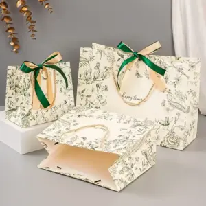 Premium Luxury Botanical Print Gift Bags