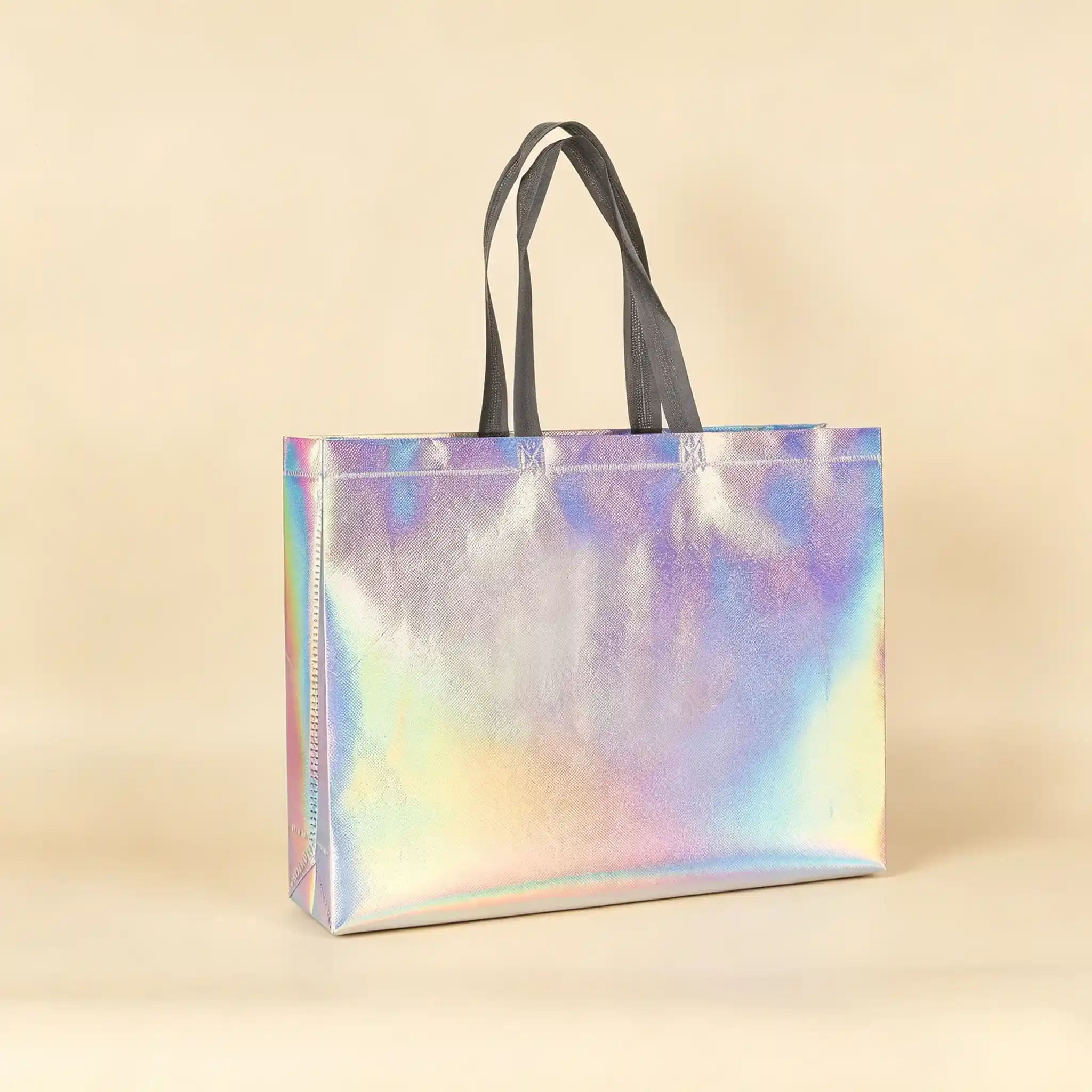 Premium Holographic Reusable Non-Woven Tote Bag - Image 4