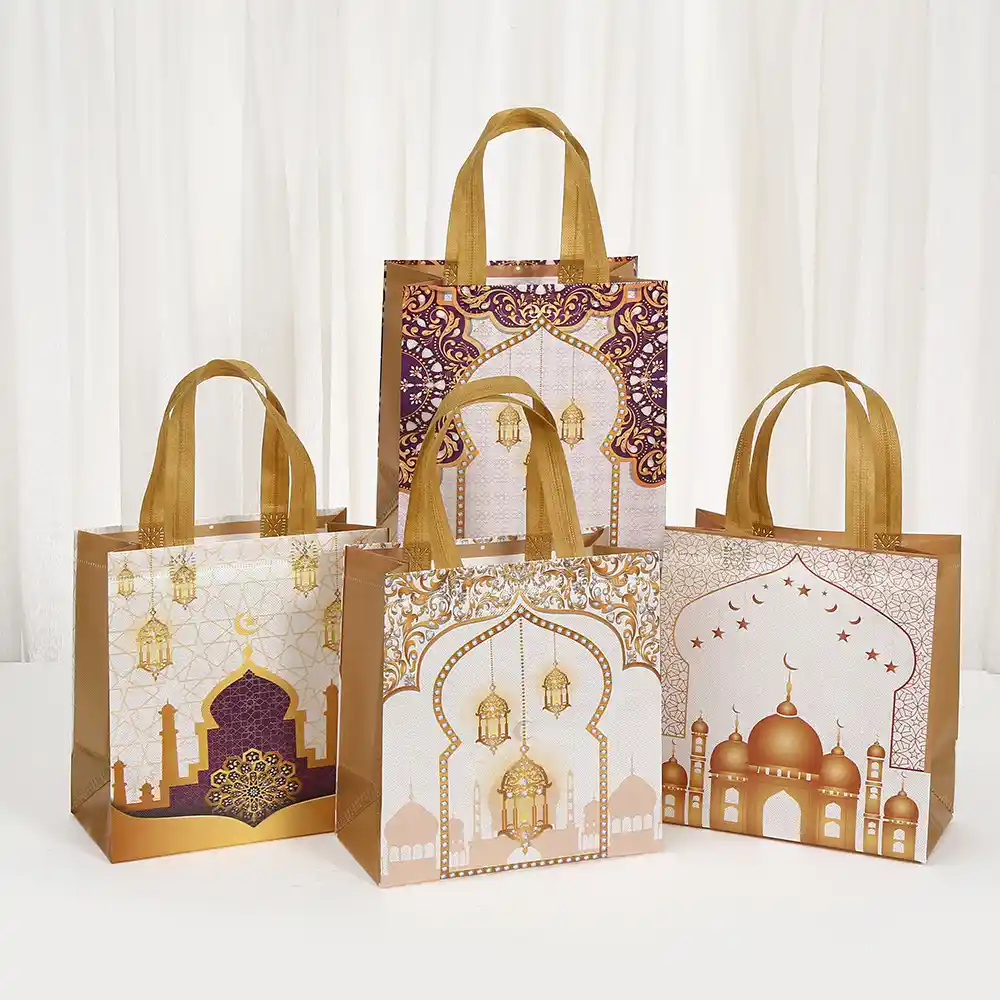 Custom Festive Reusable Non-Woven Gift Bags - Image 2