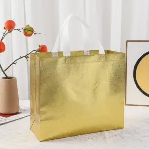 Premium Metallic Reusable Non-Woven Tote Bag
